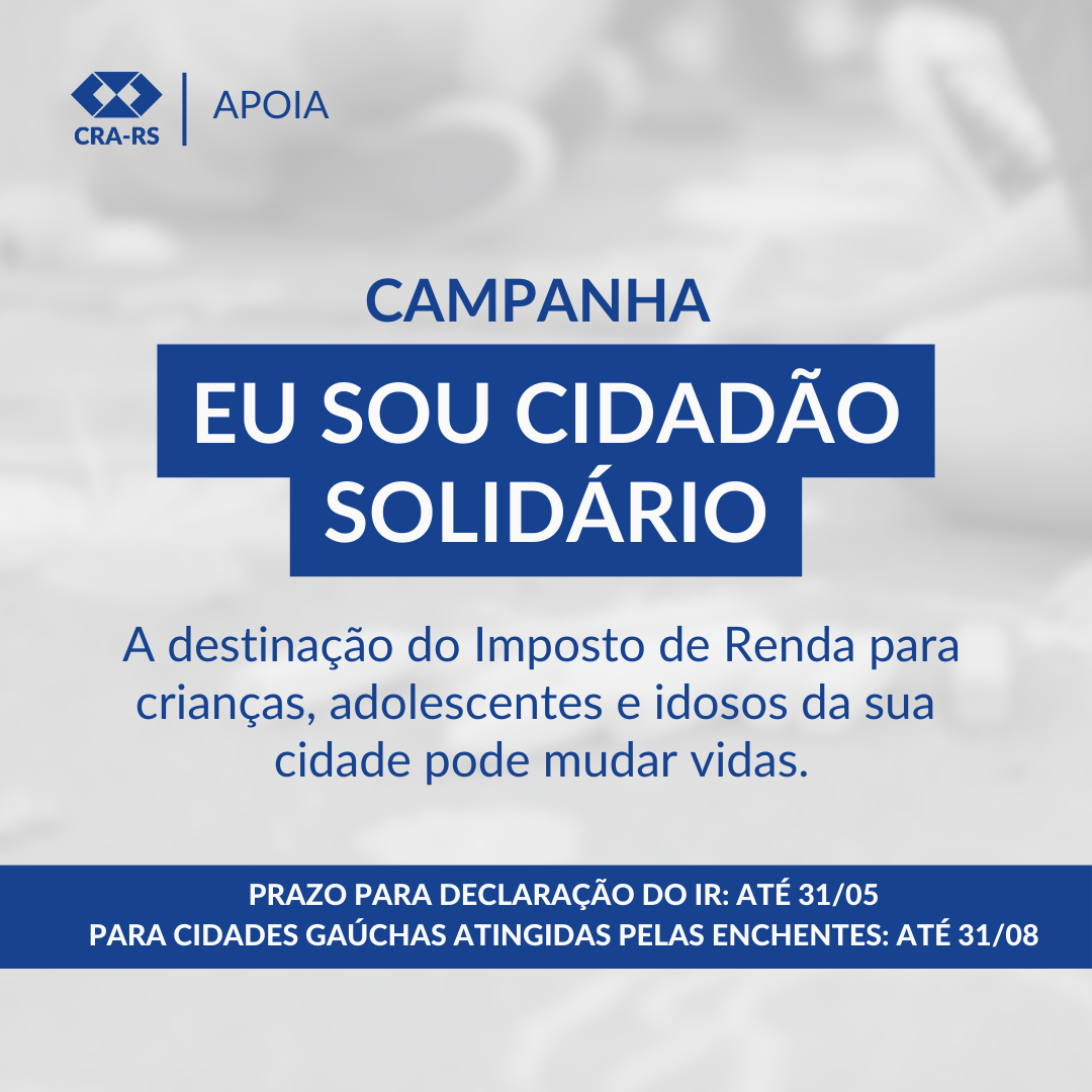 Campanha Eu Sou Cidadão Solidário: saiba como destinar parte do IR aos Fundos dos Direitos da Criança e da Pessoa Idosa